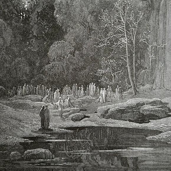 Dore, Indolent Souls, Late Repenters, Divine Comedy, Art Print, ~ 250803-WH 705 - Picture 3 of 4